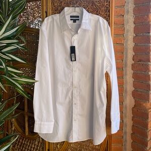 Banana Republic Men’s Tailored Classic White Dress Shirt 100% Cotton Size XL